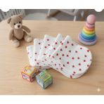 Baby Bakkal Kraft Kutuda 7 Adet Kalp Basklı Mendil - Ekru