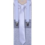 Baby Bakkal Pantolon Askısı ve Kravat Seti (1-9)Yaş - 1 - 9 Yaş - Beyaz