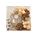 Baby Beyaz Kutulu Pastel Kahverengi Krem Ve Ten Rengi Gold Krom Balon Zinciri Doğum Günü Balon Set, 1000112500