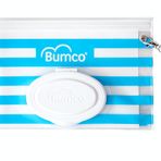Baby Bum Brush BUMCO Hava Geçirmez Mendil Dispenseri, Islak Tutar, Yeniden Doldurulabilir Kese, Seyahat için Bebek Bezi Çantası Düzenleyici, Taşıma Çantası, Kız Erkek Çocuk için Benzersiz Bebek Hediyesi [Mavi]