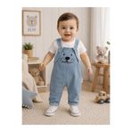 Baby Buu Kulak Detaylı Erkek Bebek Yazlık Bayramlık Salopet Bahçıvan Tulum Takımı 6-9Ay, 9-12Ay, 12-18Ay, 18-24Ay
