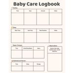Baby Care Logbook: Track Your Baby’s Daily Feeding, Sleep, Diaper Changes & More in One Simple Logbook