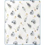 Baby Care Panda Mavi Gazlı Cotton Bebek Battaniyesi, 110X110 cm - 110 x 110 cm