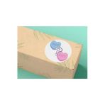 Baby Cinsiyet Partisi Sticker Mat Etiket Baby Shower Serisi 4 Cm (40 Adet)