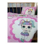 Baby Clime 5 Parça 90x130 Bebek Uyku Seti - Yorgan Yastık Çarşaf Takımı - Sevimli Kız Karakterli USR-90130-5 Parça