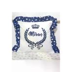 Baby Clime 6.KIRLENT Fırfırlı Kırlent Bebek Isimli 40X40 Cm Nakışlı Takı Yastığı Içi Dolgulu
