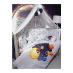 Baby Clime 60x120 Mobilya Beşik Uyku Seti - Cibinlikli, Kenar Korumalı, Yorgan Ve Yastık Dijital (İÇ KUMAŞ 06) USDIJ-2-60120-LCİB-1.