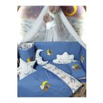 Baby Clime 60x120 Nakışlı Bebek Uyku Seti Isimli - Lüks Cibinlik Ve Aparat - Ayda Oturan Ayıcık Motifli USN-60120-LCİB-1.