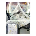 Baby Clime 70x110 Bebek Uyku Seti - Lüks Cibinlik Ve Aparat Dahil - Ay Bulut Yıldız USR-70110-LCİB-1.