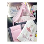 Baby Clime 70x110 İsimli Bebek Uyku Seti - Park Beşik İçin, Cibinlikli, Dijital Baskılı USDIJ-5-70110-LCİB-1.