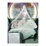 Baby Clime 70x110 Nakışlı Bebek Uyku Seti Isimli - Lüks Cibinlik Ve Aparat - Başak Motifli USN-70110-LCİB-1.