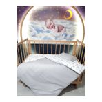 Baby Clime 90x130 Bebek Uyku Seti 5'li - Gri Yıldız Desenli (TÜM ÖLÇÜLERE UYGUN)