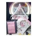 Baby Clime Beyaz Cibinlikli Kız Bebek Uyku Seti 70x110 - İsimli Dijital Baskılı, Kenar Korumalı USDIJ-5-70110-LCİB-1.