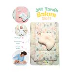 Baby Clime ÇİFT BAKIM-3 Çift Taraflı Bebek Bakım Seti - Alt Açma Minderi, Baş Düzeltme Yastığı Ve Ahşap Diş Kaşıyıcı