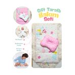 Baby Clime Çift Taraflı Bebek Bakım Seti - Alt Açma Minderi, Baş Düzeltme Yastığı ve Ahşap Diş Kaşıyıcı ÇİFT BAKIM-7