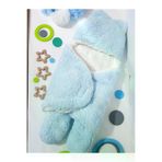 Baby Clime İSİM-DIŞUYKUTULUMU Bebek Dış Kundak Uyku Tulumu Mavi - Pelüş Kapüşonlu Çift Katman Ayaklı Model