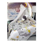 Baby Clime İsimli Bebek Uyku Seti 70x110 - Park Beşik İçin, Cibinlikli, Ayıcık Dijital Baskılı USDIJ-5-70110-LCİB-1.