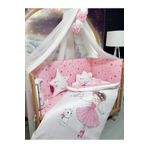 Baby Clime Kız Bebek Uyku Seti 60x120 - Beşik Kenar Korumalı, Dijital Yorgan ve Yastık USDIJ-2-60120-LCİB-1.