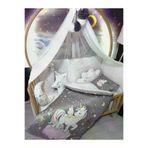 Baby Clime Kız Bebek Uyku Seti 60x120 - Cibinlikli, Kenar Korumalı, Dijital Yorgan ve Yastık USDIJ-2-60120-LCİB-1.