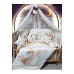 Baby Clime Kız Bebek Uyku Seti 60x120 - Dijital Baskılı, Cibinlikli, Beşik Kenar Korumalı (K.39 KUMAŞLI) USDIJ-5-60120-LCİB-1.