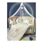 Baby Clime USN-60120-LCİB-5. Nakışlı Bebek Uyku Seti 60X120 - İsimli, 17 Parça, %100 Pamuk, Lüks Cibinlikli
