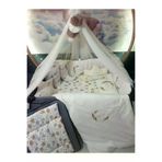 Baby Clime USN-70110-LCİB-3. 70X110 Nakışlı Isimli Bebek Uyku Seti 18 Parça - Lüks Cibinlik Ve Aparat - Başak Yaprak