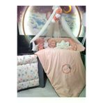 Baby Clime USN-70120-LCİB-1. 70X120 Nakışlı Bebek Uyku Seti Isimli - Lüks Cibinlik Ve Aparat - Tavşan Nakış Motifi