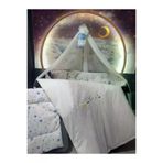 Baby Clime USN-70120-LCİB-2. 70X120 Nakışlı Isimli Bebek Uyku Seti 18 Parça - Lüks Cibinlik Ve Aparat - Ay Yıldız
