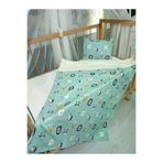 Baby Clime USP-90120-4LÜ 90X120 Pazen Uyku Seti 4'lü - Yeşil Beyaz (Yumuşacik Bebek Battaniyesi, Çarşaf Ve Kilifli Yastik)