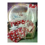 Baby Clime USR-60120-CİB-1. 60X120 Bebek Uyku Seti - Cibinlik Ve Aparat - Kırmızı Bulut Yıldız Desen