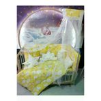 Baby Clime USR-60120-CİB-1. 60X120 Bebek Uyku Seti - Cibinlik Ve Aparat - Sarı Bulut Yıldız Desen