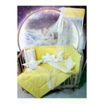 Baby Clime USR-60120-CİB-1. 60X120 Bebek Uyku Seti - Cibinlik Ve Aparat - Sarı Yıldız Desen