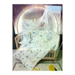 Baby Clime USR-60120-CİB-2. 60X120 Bebek Uyku Seti 12 Parça - Cibinlik Ve Aparat Dahil - Ay Bulut Yıldız