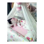Baby Clime USR-70120-LCİB-2. 70X120 Lüks Cibinlikli Bebek Uyku Seti 17 Parça (Metal Aparat Dahil)