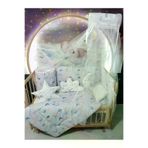 Baby Clime USR-70130-CİB-1. 70X130 Bebek Uyku Seti - Cibinlik Ve Aparat - Gri Zemin Ay Yıldız Desen