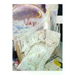 Baby Clime USR-70130-CİB-2. 70X130 Bebek Uyku Seti - Cibinlik Ve Aparat Dahil - Ay Bulut Yıldız