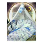 Baby Clime USR-70130-LCİB-1. 70X130 Bebek Uyku Seti - Lüks Cibinlik Ve Aparat Dahil - Kelebek Desenli