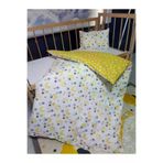 Baby Clime USR-90130-5 Parça 5 Parça 90X130 Bebek Uyku Seti - Yorgan Yastık Çarşaf Takımı - Ay Yıldız Desen Sarı
