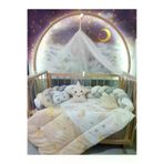 Baby Clime USR-RÜYA-ÖRGÜ-1. 60X120 Bebek Uyku Seti - Örgü Korumalı, Cibinlikli Ve Aparatlı