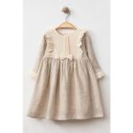 Baby Corner Ekose Kız Bebek Elbise - 24 Ay - Bej