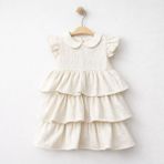 Baby Corner Fırfırlı Kız Bebek Elbise - 18 Ay - Bej