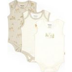 Baby Cosy Bebek 3Lü Askılı Badi Kutu Set %100 Organik Pamuk, Bebek Ve Yenidoğan Serisi - Csy5709 Ekru 18-24 Ay