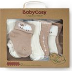 Baby Cosy Bebek 6'lı Kuzu Detaylı Çorap %100 Organik Pamuk, Bebek - Yenidoğan - CSYC1005