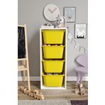 Baby Darling %100 MDF - Large Mono 4 Büyük Sepetli Oyuncak Dolabı