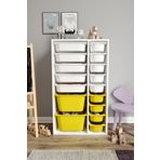 Baby Darling %100 MDF - XL Duo 16 Sepetli Oyuncak Dolabı