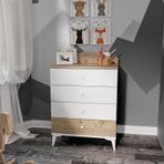 Baby Darling Sansa Şifonyer Meşe %100 Mdf
