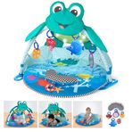 Baby Einstein Neptün Deniz Altında Bebek Aktivite Battaniyesi 20+ dakika ışık ve müzik çalma çubuğu Yenidoğandan 5 çıkarılabilir aktivite oyuncağı