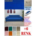 Baby Face Kumaş 3 Lü Komple Giydirme Kanepe & Çekyat, Bohem, Porto, Vb. Model Koltuk Kılıfı - 180 x 240 cm - Parlement Mavisi - Gece Mavisi