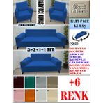 Baby Face Kumaş 3+2+1+1 Komple Giydirme Kanepe&çekyat, Bohem, Porto, Vb. Model Koltuk Kılıfı - 180 x 240 cm - Parlement Mavisi - Gece Mavisi
