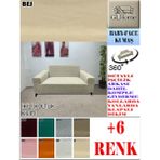 Baby Face Kumaş Çift Kişilik Komple Giydirme 2'li Kanepe, Bohem,porto, Vb Model Koltuk Kılıfı - 120 x 160 cm - Bej
